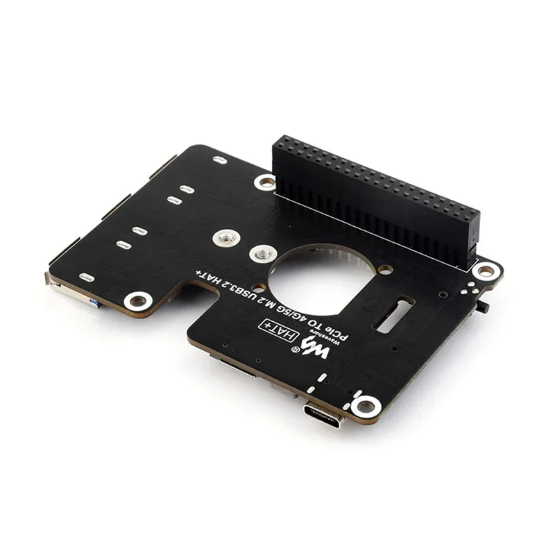 Placa de expansión Raspberry Pi 5 PCIe M.2 4G/5G HAT+, placa de expansión USB3.2 de 3 puertos, estándar HAT+ para módulos 5G y periféricos de alta velocidad