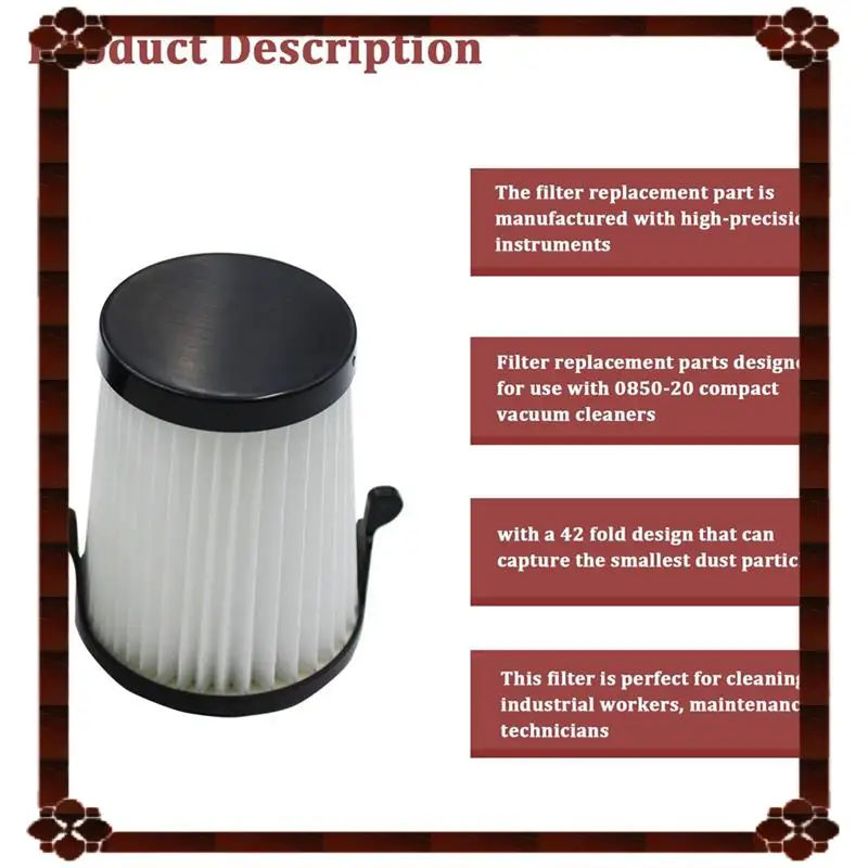 استبدال التسليم لمدة 24 ساعة 49-90-1950 ملحقات قطع غيار فلتر HEPA مناسبة للمكنسة الكهربائية الجافة اللاسلكية 0850-20 (2