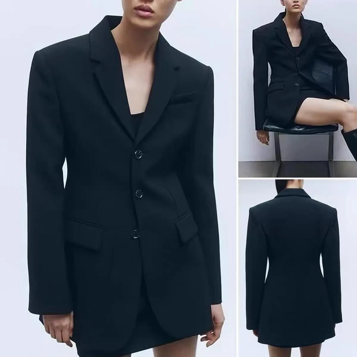 Fashionable Slim Fit Suit Jacket Women's Short Outerwear Early Autumn New Arrival Versatile Stylish Polyester Fiber Long Sleeve