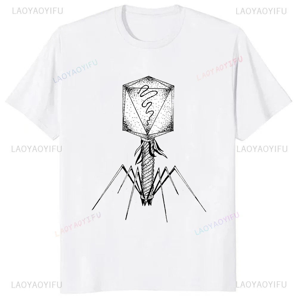 New Arrival Virology Microbiology Bacteriophage Biology Tee Fashion Casual Streetwear Hip-hop Hipster O-neck Hot Sale Top Tshirt