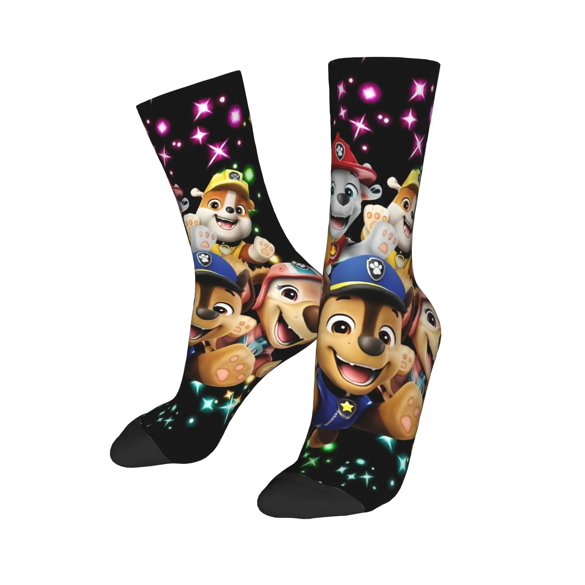 Women Men Socks Paw Dogs Patrols Cartoon  Stockings Anti Bacterial Medium Soft Socks Winter Gothic Graphic Cycling Socks - view 3