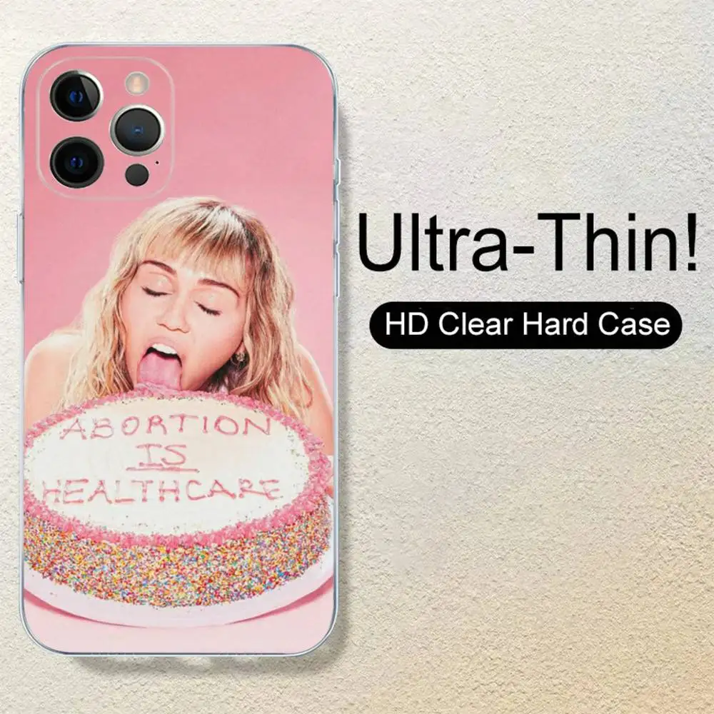 American Singer Miley C-Cyrus Clear Silicone Soft Phone Case For IPhone 11 12 13 14 15 16 Mini 17 Pro Max TPU Phone Case