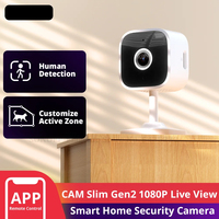 CAM Slim Gen2 Smart Home Security Camera 1080P Human Motion Detection Night Vision Audio Auto Track Motion Video Record 2025