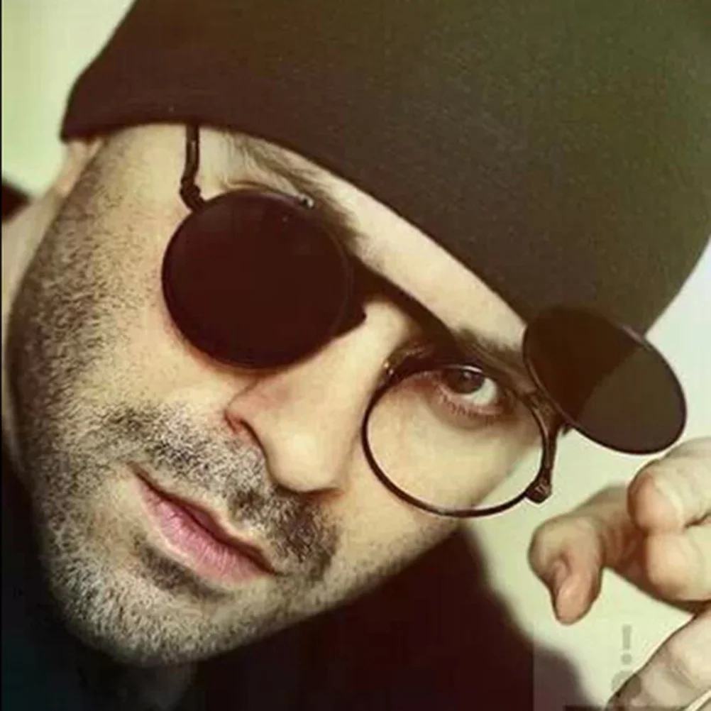 

Round Polarized Mirror Sunglasses Black Frame Design Unisex Retro Shades for Outdoor Activities