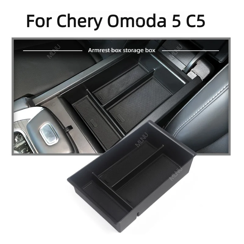 Center Console Storage Box For Chery Omoda 5 C5 2023 2024 2025 Accessories Anti-Slip Rattle-Free Shockproof Wear Resistant