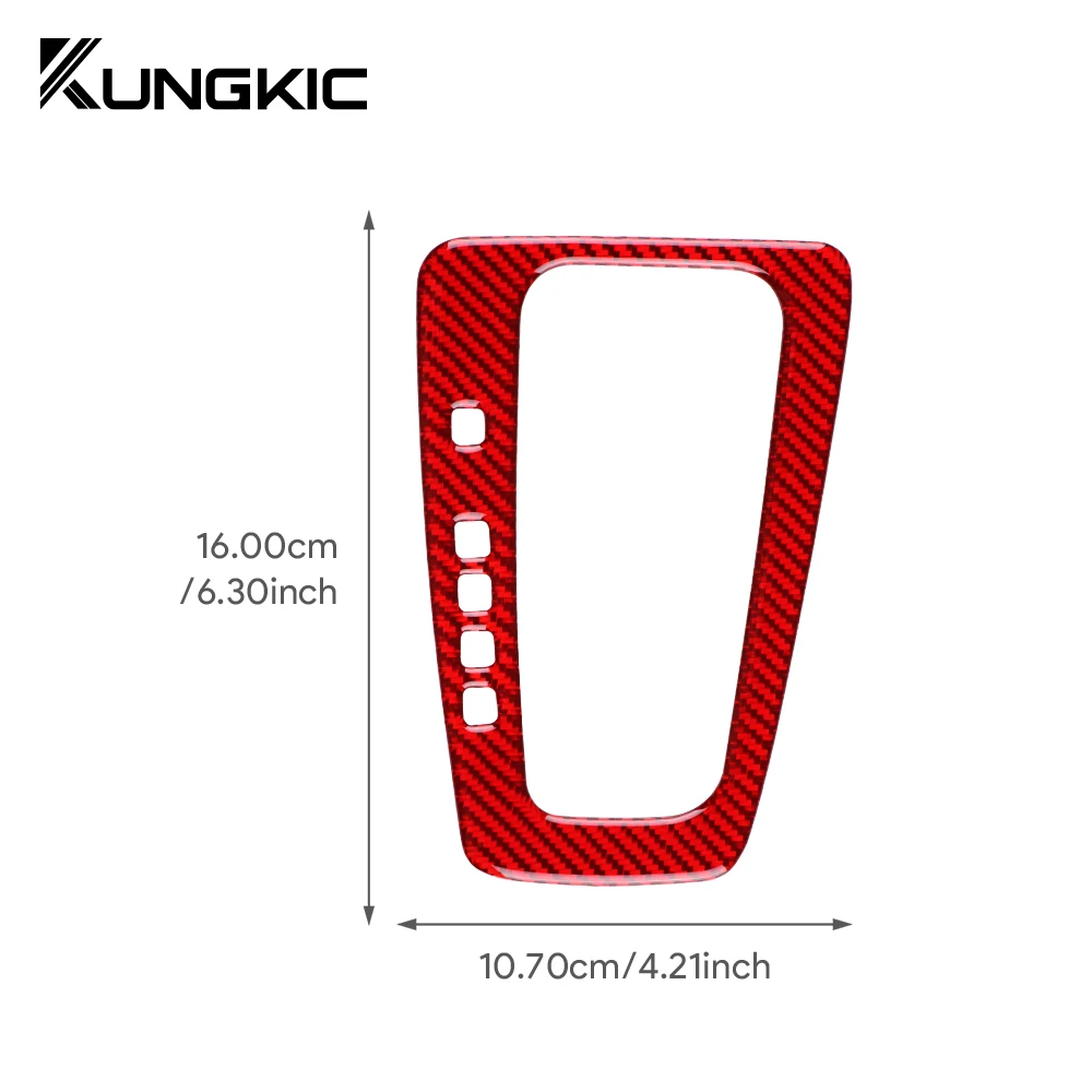 Real Soft Carbon Fiber For 2015 2016 2017 2018 Ford Focus SE Car Gear Shift Panel Sticker LHD Interior Trim Accessories