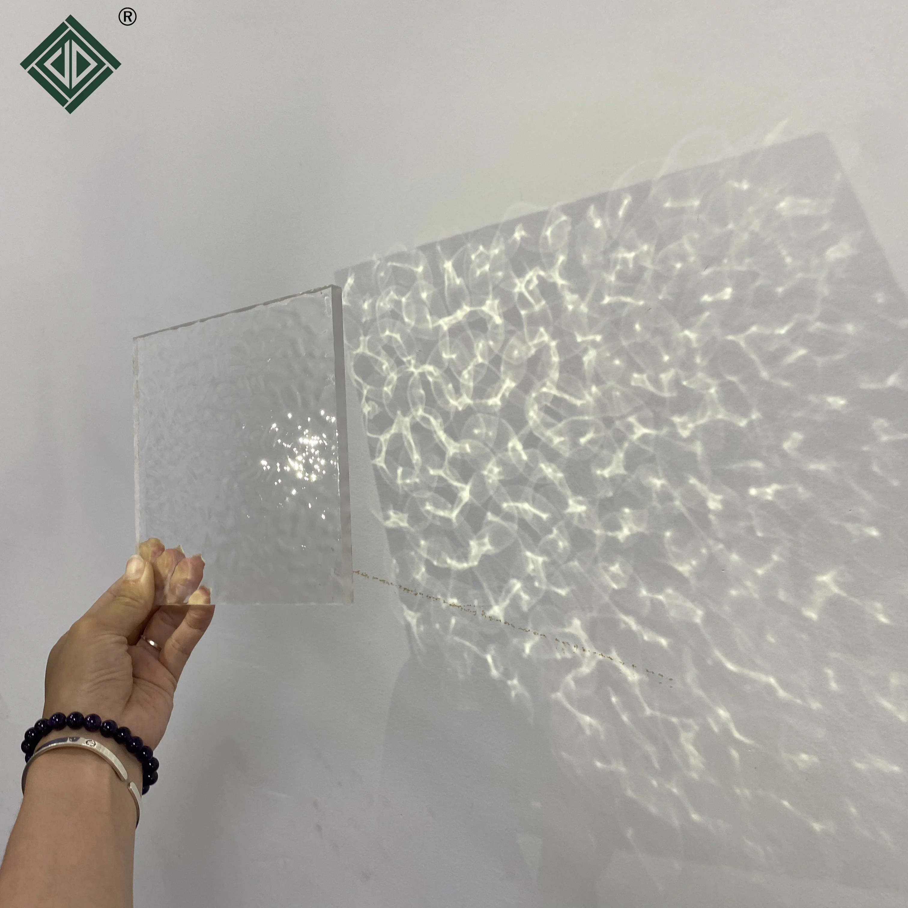 5MM Thickness 2 Pieces Transparent Single-sided Small Water Ripple Acrylic Sheet/Irregular Concave-convex Plexiglass