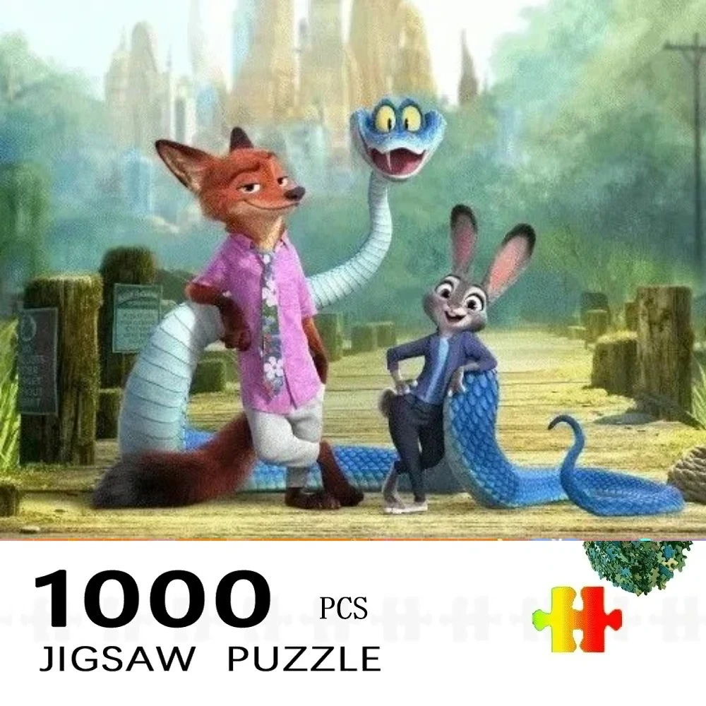 

Пазл-головоломка на 1000 элементов, Зоотопия: Лис и Кролик (Джуди и Ник), идеально подходит для творческих занятий своими руками с семьей, подарок, игрушка для развлечений