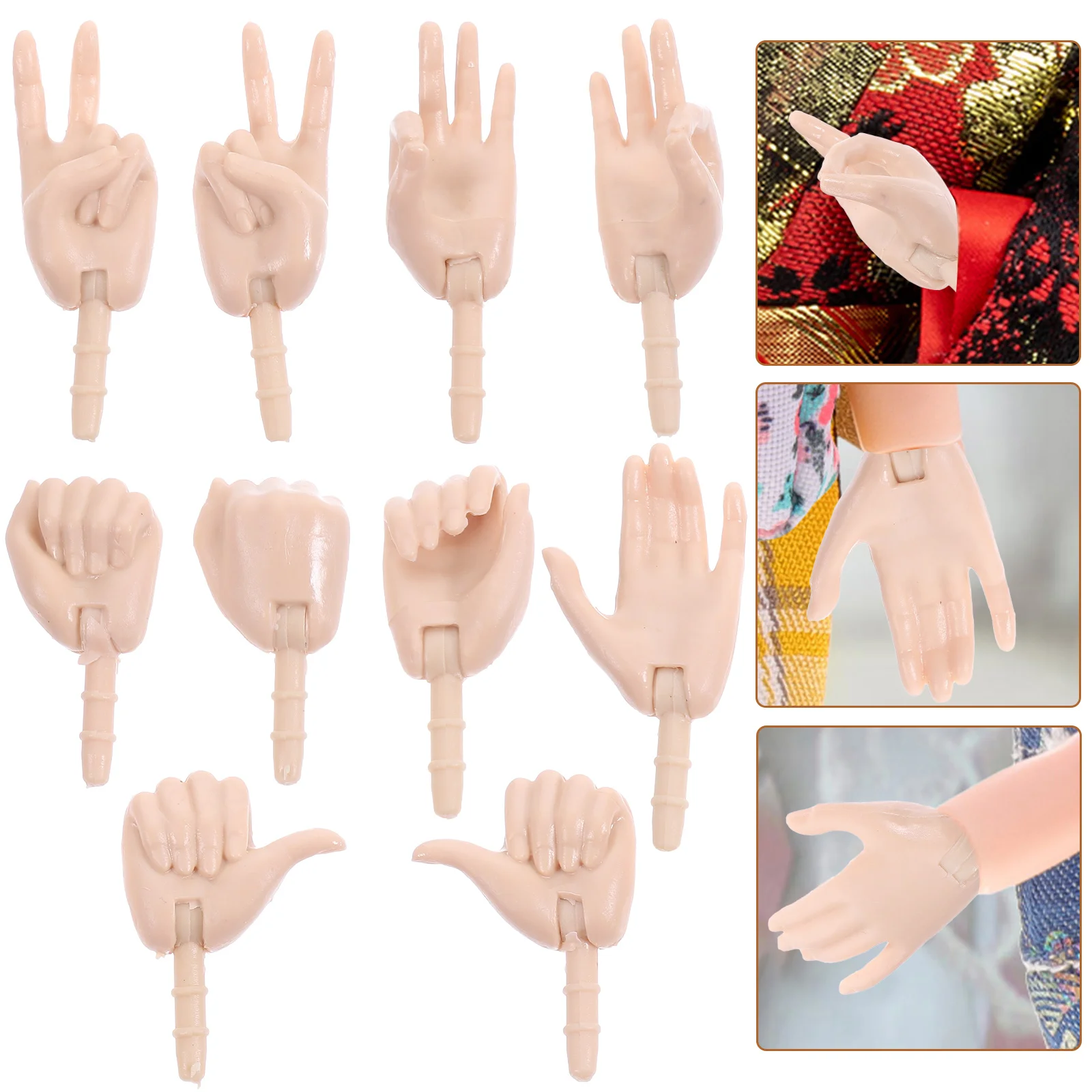10 Pcs 22 Joints Hand Set Accessories The Marionettes DIY Supplies Making Crafts Parts Plastic Child Handmade