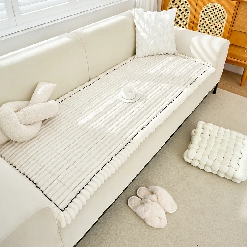 Plush Sofa Cushion Plush and Thickened Sofa in Winter Non-slip Seat Cushion Advanced Sense Cover Household Goods Home Textiles