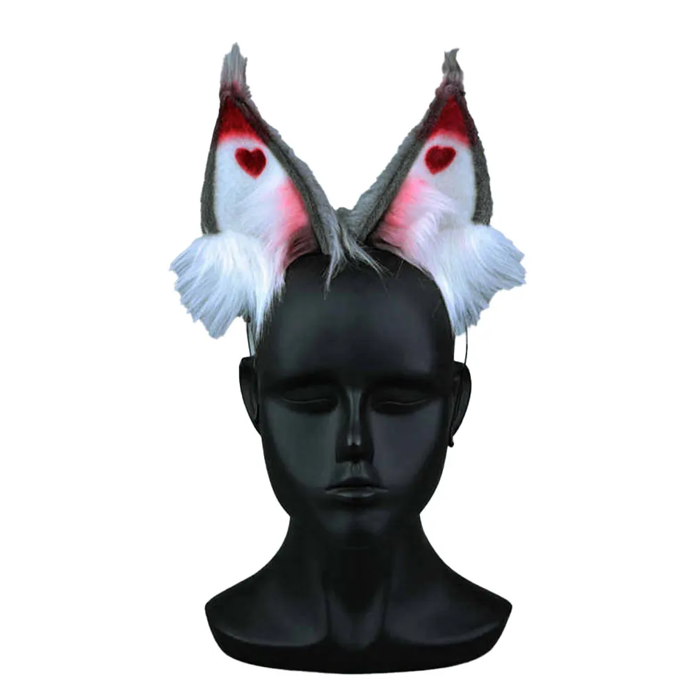 Husk Cosplay Plush Cat Ear Headband Anime Otaku Style Costume Roleplay Party Disguise Halloween carnival Accessory Unisex Adult view 4