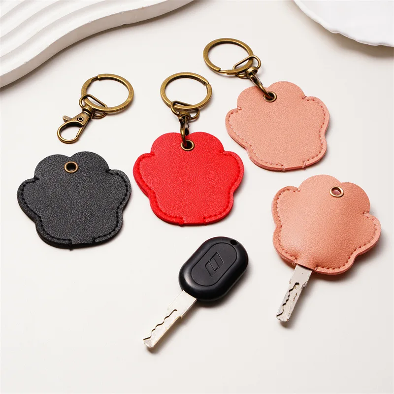 Fresh Mini Leaf AirTag Protector Cover Portable Anti-loss Door Card Sleeve Fashion Car Key Chain Pendant Women Cute Accessories