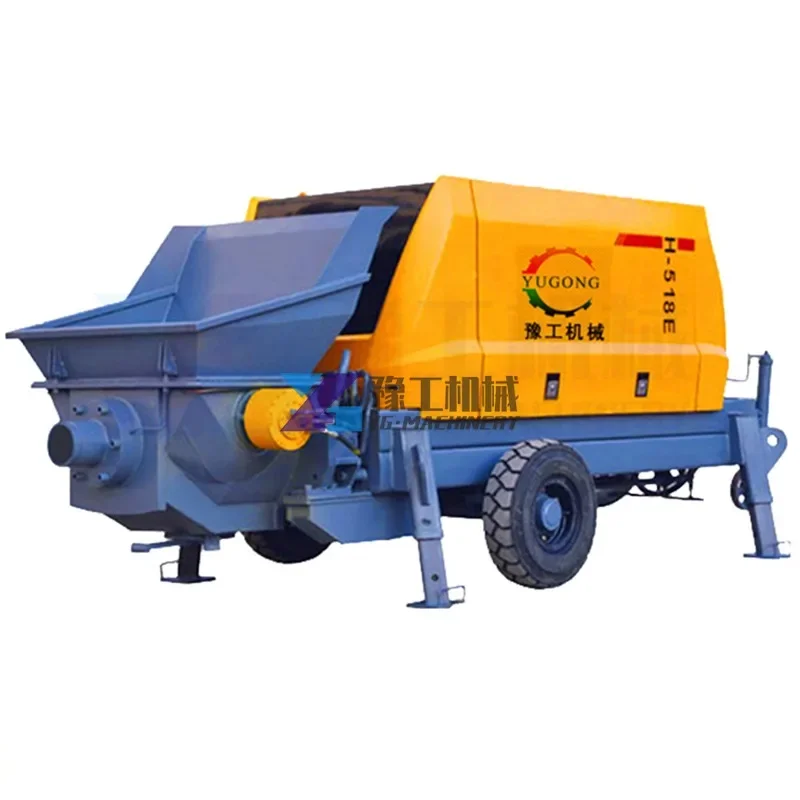 Mini Truck Diesel Small Concrete Pump Trailer Portable Concrete Pump Machine with Mixer view 2