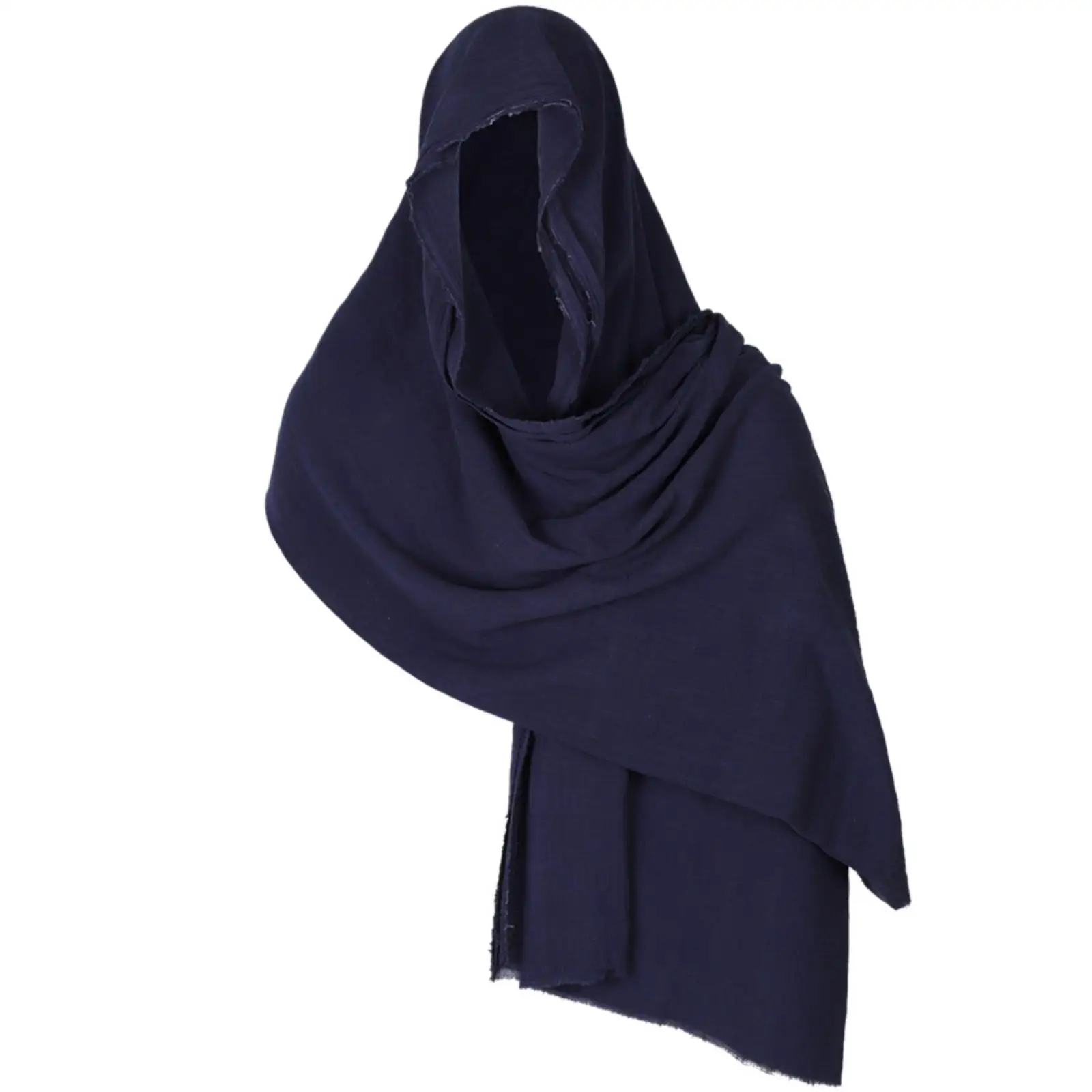 Renaissance Cape Cotton Hooded Wrap for Women Cloak Scarf Shawl Medieval Costume Draped Overlay Long Theatrical Wear