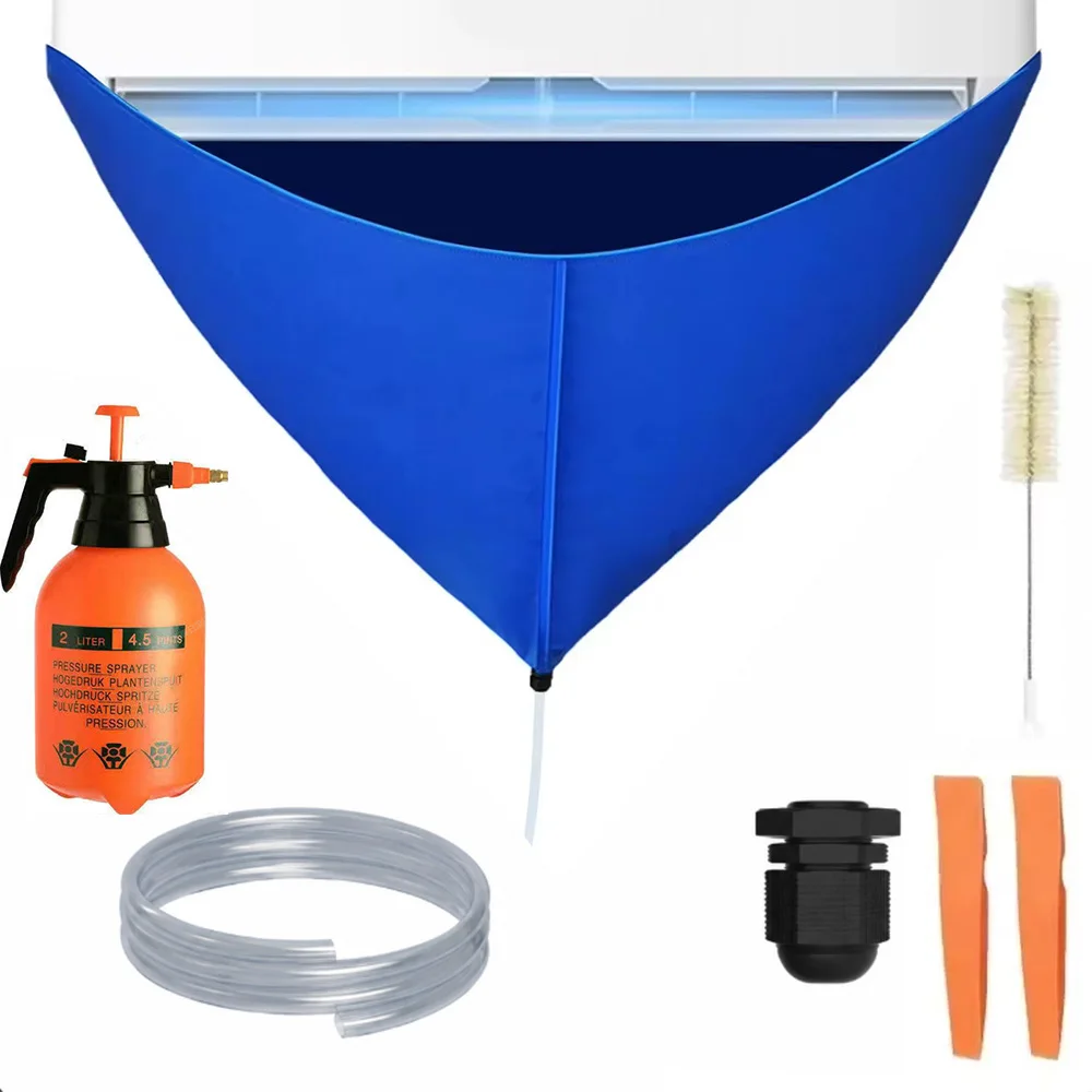 Air Conditioner Cleaning Kit Split Ac Unit Cleaning Bag, Ac Cleaning Bags with Watering Can, Ac Cleaning Brushes for Household