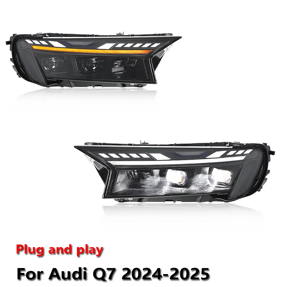 Car LED Headlight Assemblies Auto lighting For Audi Q7 2024-2025 DRL Brake Turn Signal Lamp Plug and Play