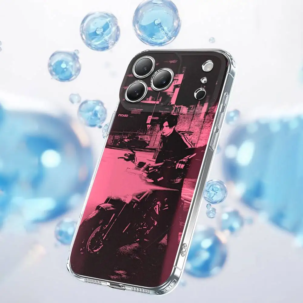 Etui na telefon R-Resident Evil Leon Kennedy do iPhone 17,16,15,14,13,12,11 Plus,Pro,Max,Plus,E,SE4,Air,Mini Transparent