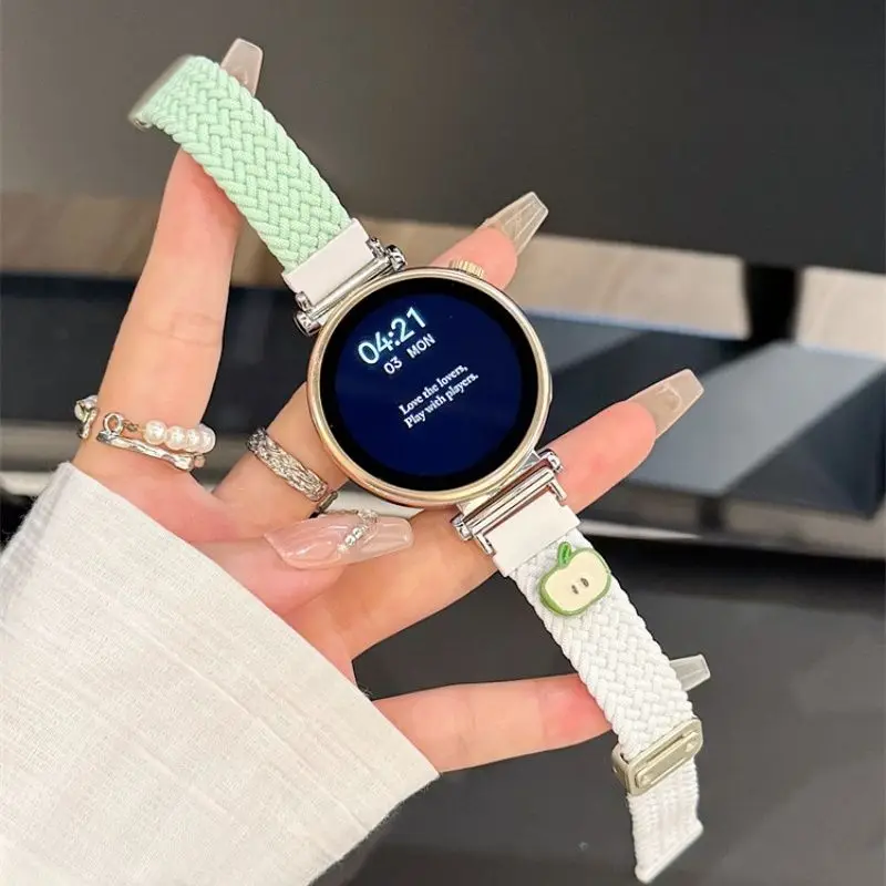 

Вязаный нейлоновый магнитный ремешок Green Apple подходит для ремешков HW Watch Fit3/Fit4 и ремешка HW 8/9/10NFC, ремешки ручной работы