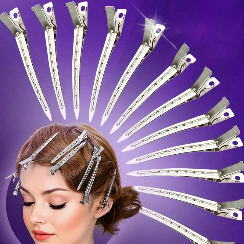 50 fermagli per capelli con becco d'anatra, fermagli in metallo da 8,5 cm, fermagli per capelli con clip tagliata per donne e ragazze, per acconciature, fermagli per capelli da strada