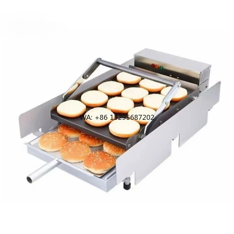 

Коммерческий двухслойный тостер для гамбургеров, тостер для булочек для гамбургеров, машина для изготовления гамбургеров, ручная машина для гамбургеров