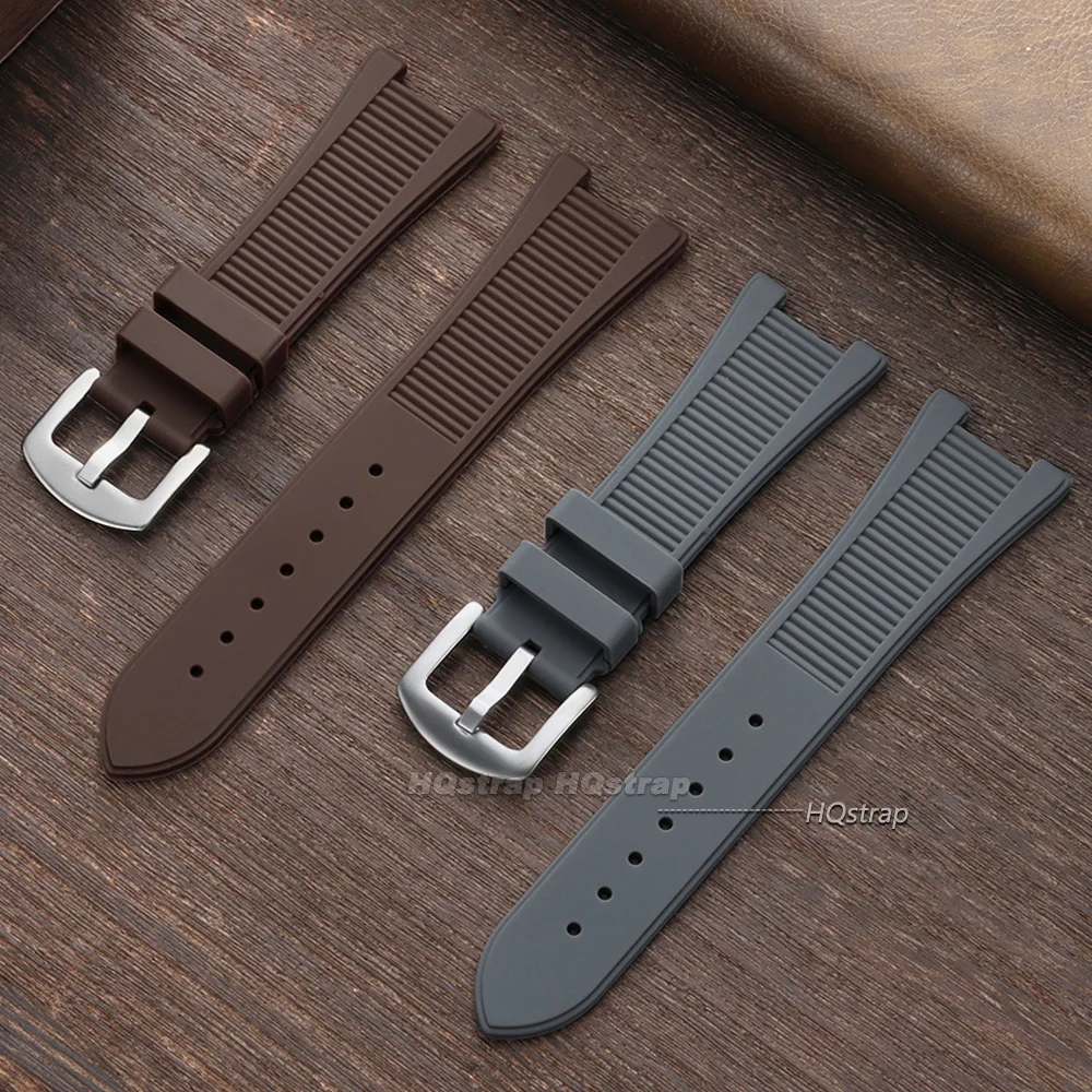 25*13mm Silicone Watch Strap for Patek Philippe Nautilus 55711 5712 5726 5980 Concave Interface Waterproof Wristband Accessories