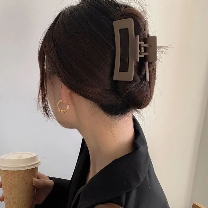 Women Hair Clip Cross Matte Hairpin Fashion French Elegant Hairgrips Large Hair Claw Clips Girls Korean Hair Accessories