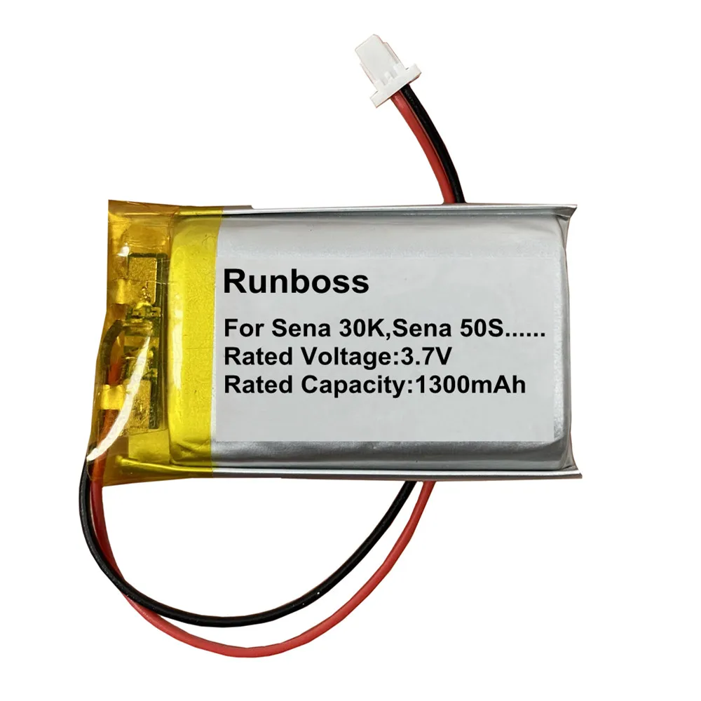 

Новый литий-полимерный аккумулятор 3,7 В, 1300 мАч для Sena 30K, Bluetooth-гарнитура для мотоцикла Sena 50S, домофон для шлема 102540