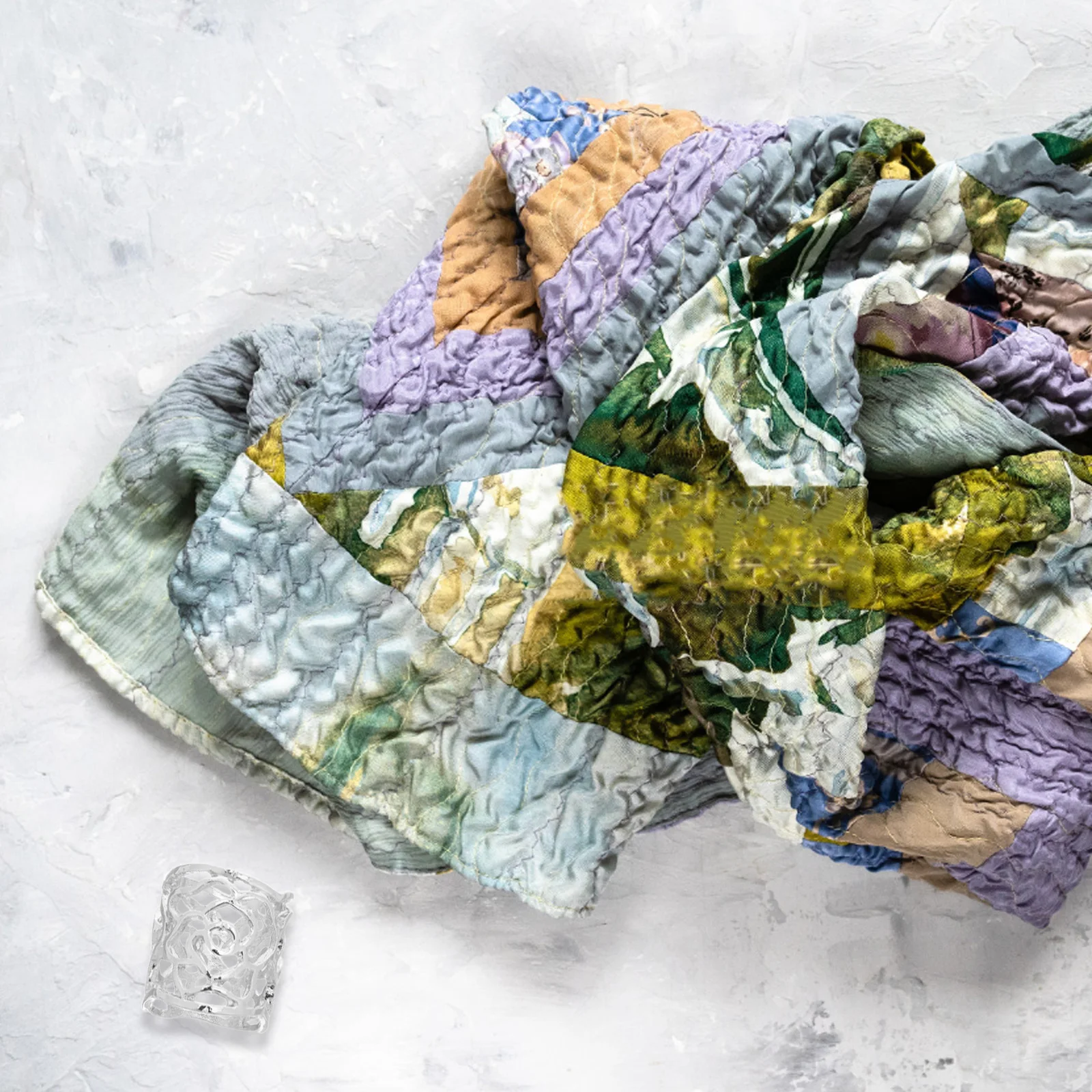 

Hollow Rose Scarf Ring Buckle Slide Tube Jewelry Gold Plated Filigree Scarf Accessory Gift For Women Birthday Present Silver