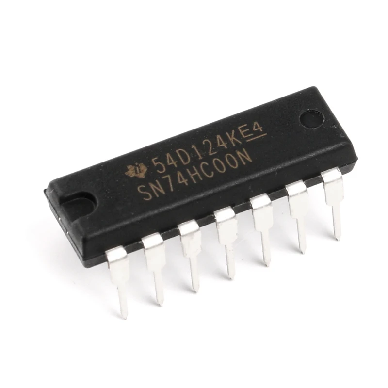 Original Genuine Logic Circuit Chip, Plug Straight, 4 Input e Non-Gate, DIP-14, SN74HC00N, 5Pcs