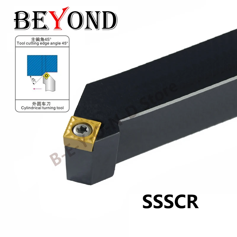 

За пределами 45 -градусного SSSCR SSSCL Tool Holder SSSCR1212H09 SSSCR1616H09 SSSCR2020K09 Внешний инструмент поворота с ЧПУ SSSCR2525M12