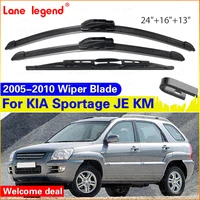 Juego de limpiaparabrisas delantero y trasero para coche, accesorios para Kia Sportage JE KM 2005 2006 2007 2008 2009 2010 24 ""+ 16"" + 13""