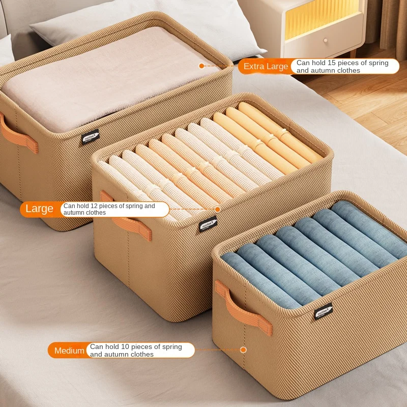 10pcs Clothes Organizer Pants Wardrobe Clothing Storage Box Organizer Jeans Underwear Bra Socks Household Folding Storage Box