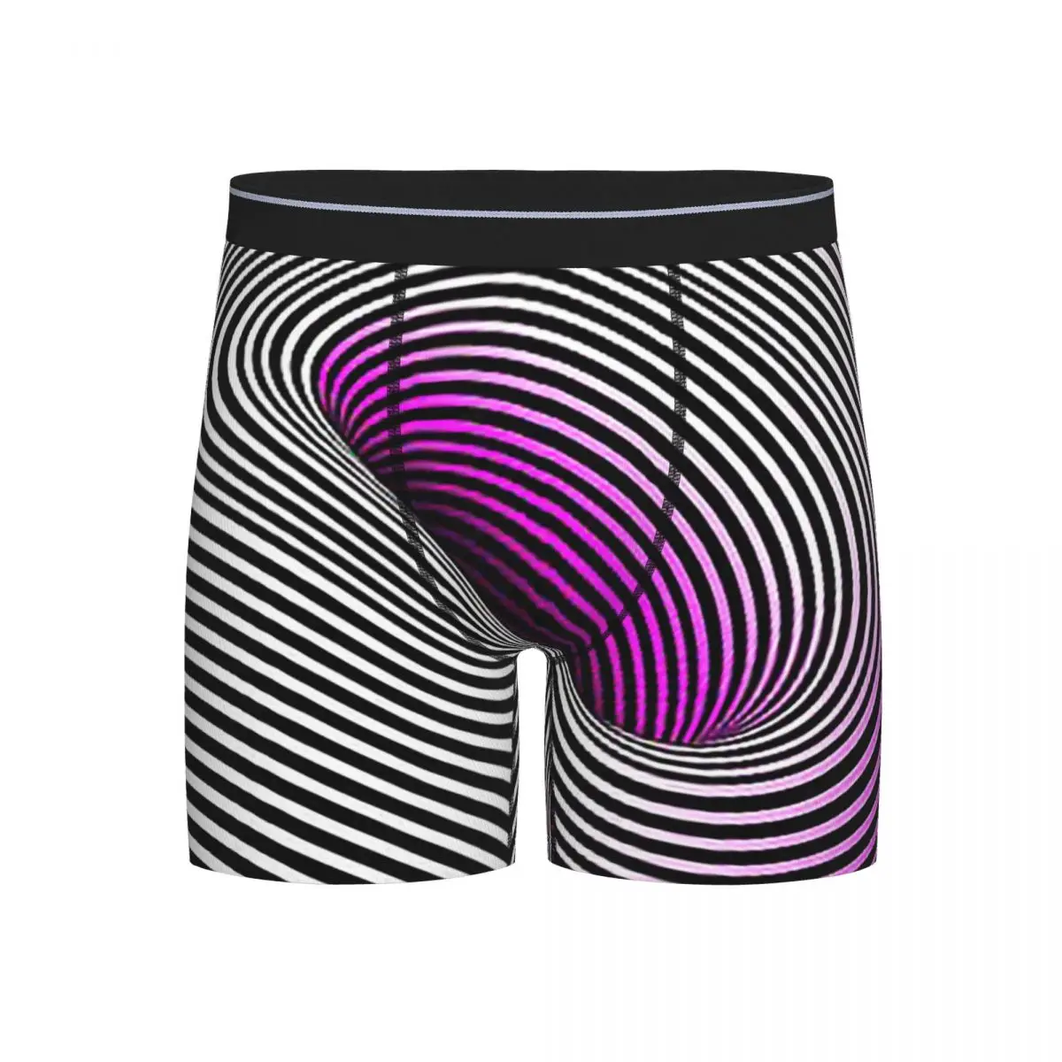 

Long Boxer Underpants Shorts Grid Wormhole Geometric 3D Vortex Illusion Panties Male Soft Underwear Homme Man Boyfriend Gifts