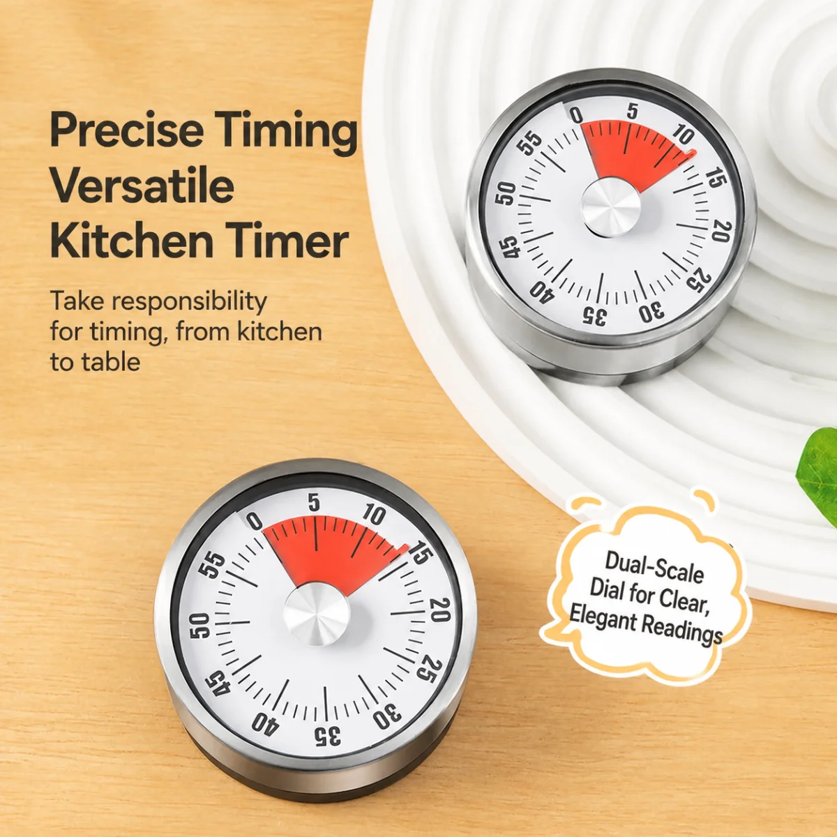 Countdown Reminder Magnetic Mechanical Visual Timers Classroom Baking Clock For Teaching Meeting Kitchen Cooking Baking Working