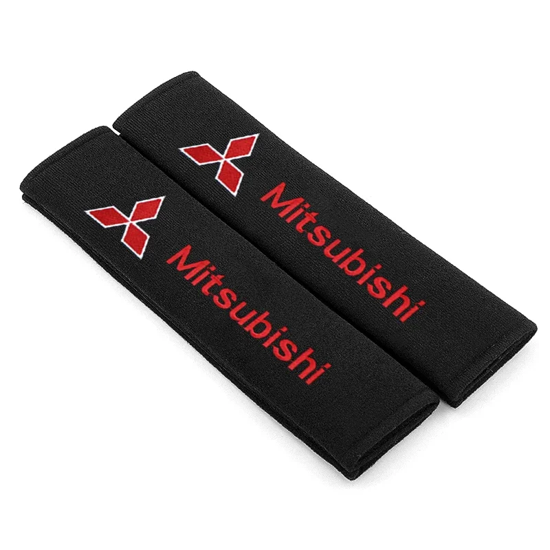 Car Seat Belt Cover Shoulder Protective Pads Cover For Mitsubishi Outlander Lancer 10 ASX RALLIART Eclipse L200 Car Accessories