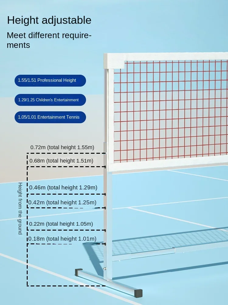 Badminton grid portable outdoor folding standard with stand