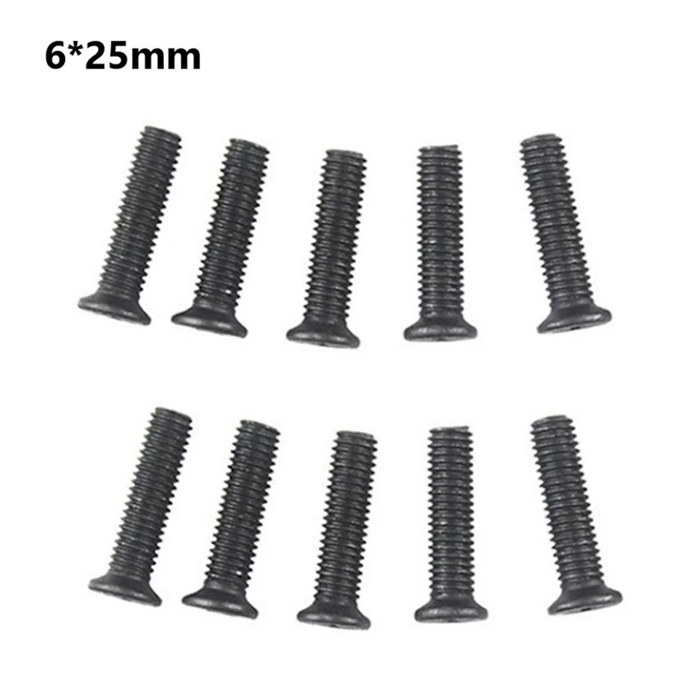 10Pcs Fixing Screw M5/M6 25mm Left Hand Thread For UNF Drill Chuck Shank Adapter Hand Drill Anti-thread Screw Drill Chuck Screw