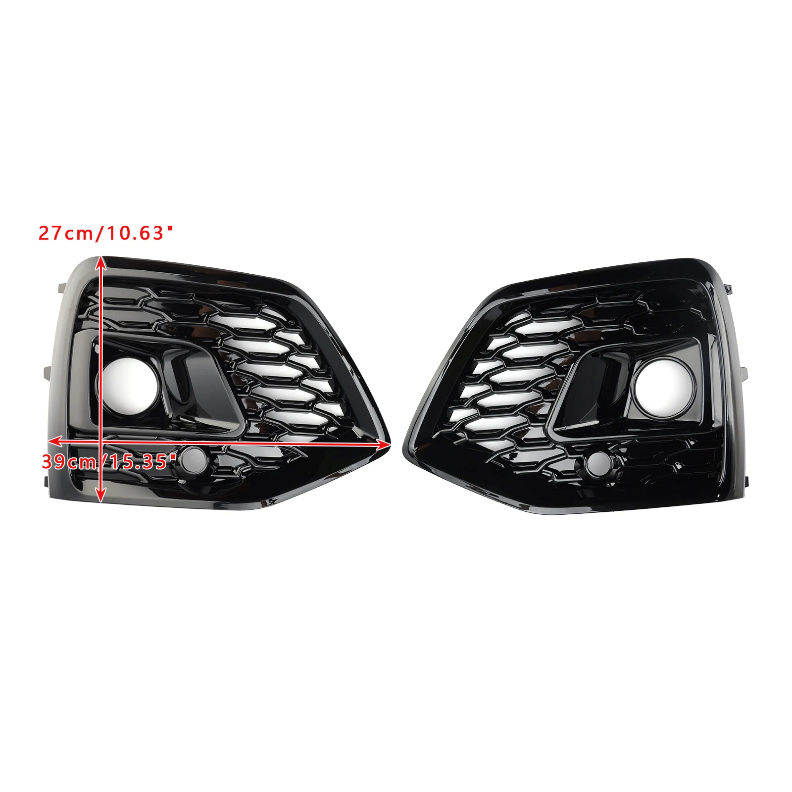 Artudatech RSQ5 Style Front Fog Lamp Grille Cover Fit for Audi Q5 SQ5 S-Line 2021-2025 Black