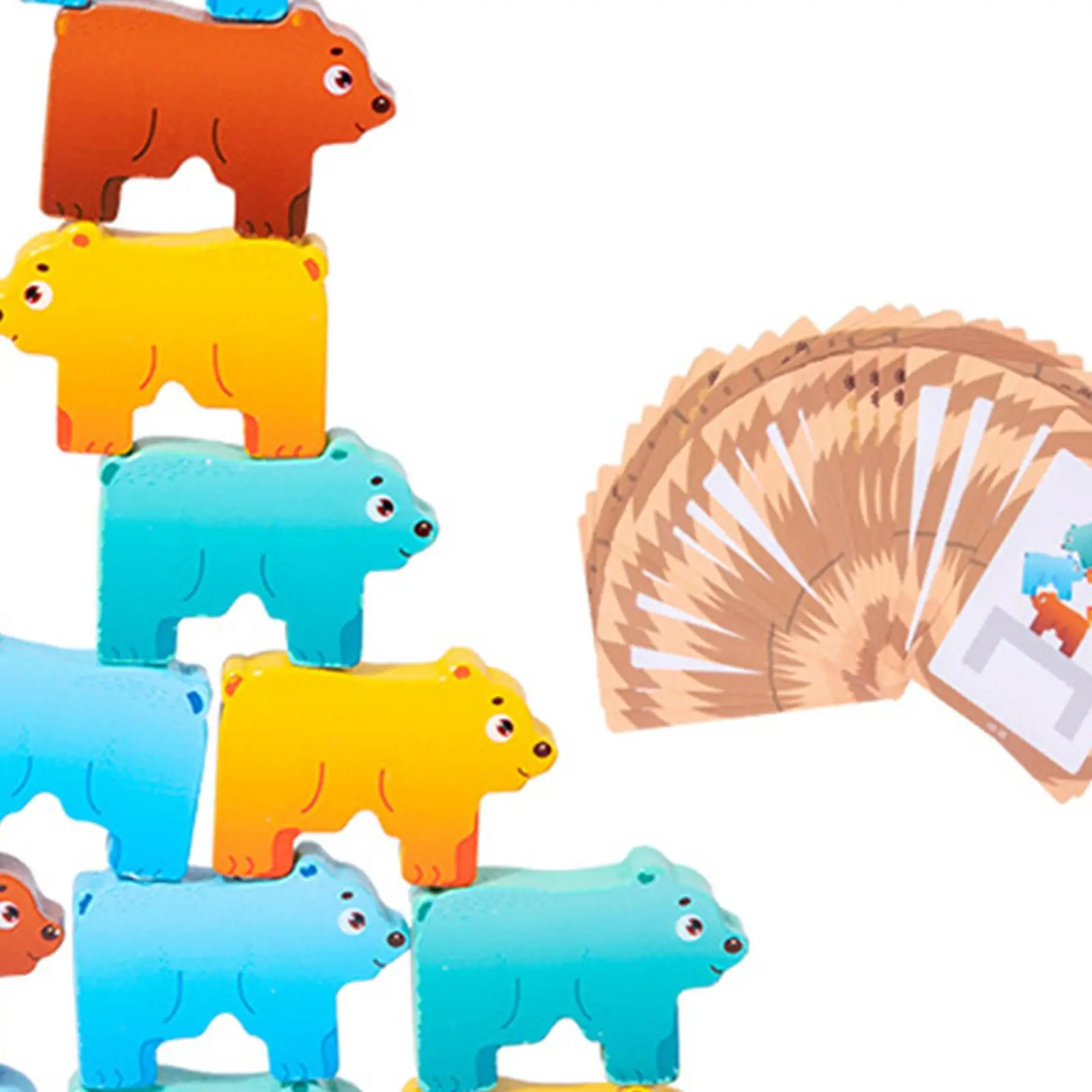 Bloques de apilamiento de animales lindos, juguete de apilamiento de madera para niñas y niños, regalo de cumpleaños