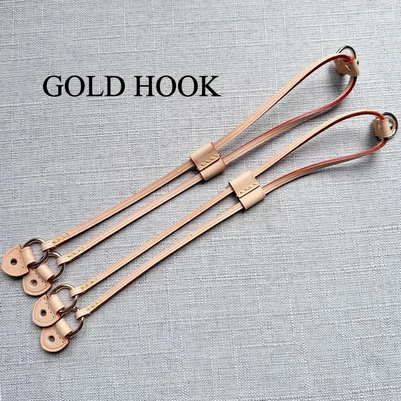 Un par de correas laterales de cuero Vachetta para LV DIY Neverfull Pm Mm Gm reparaciones solución de correas de mango de cuero Premium