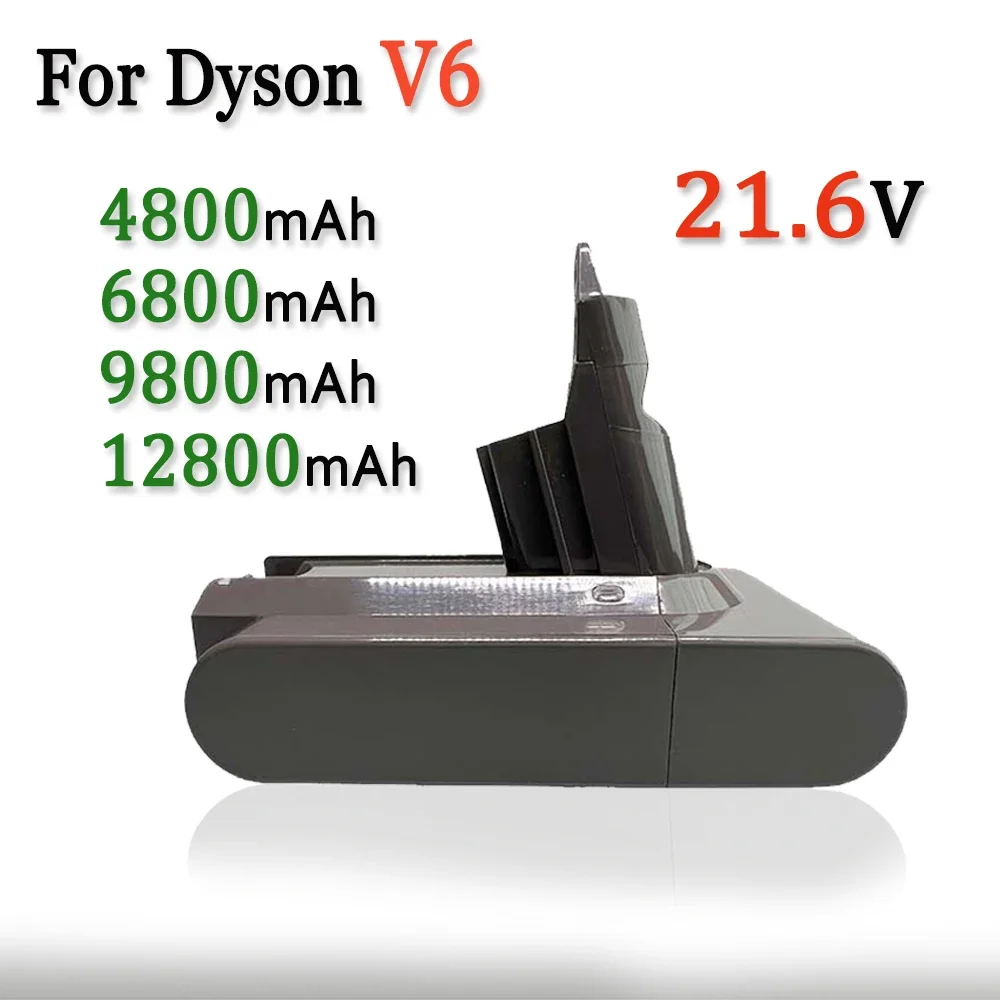 V6  21.6V 4800/6800/9800/12800mAh For Dyson V6 Vacuum Cleaner DC58,DC59,DC62,650,770,880,SV03,SV04,SV05,SV06,SV07,SV09