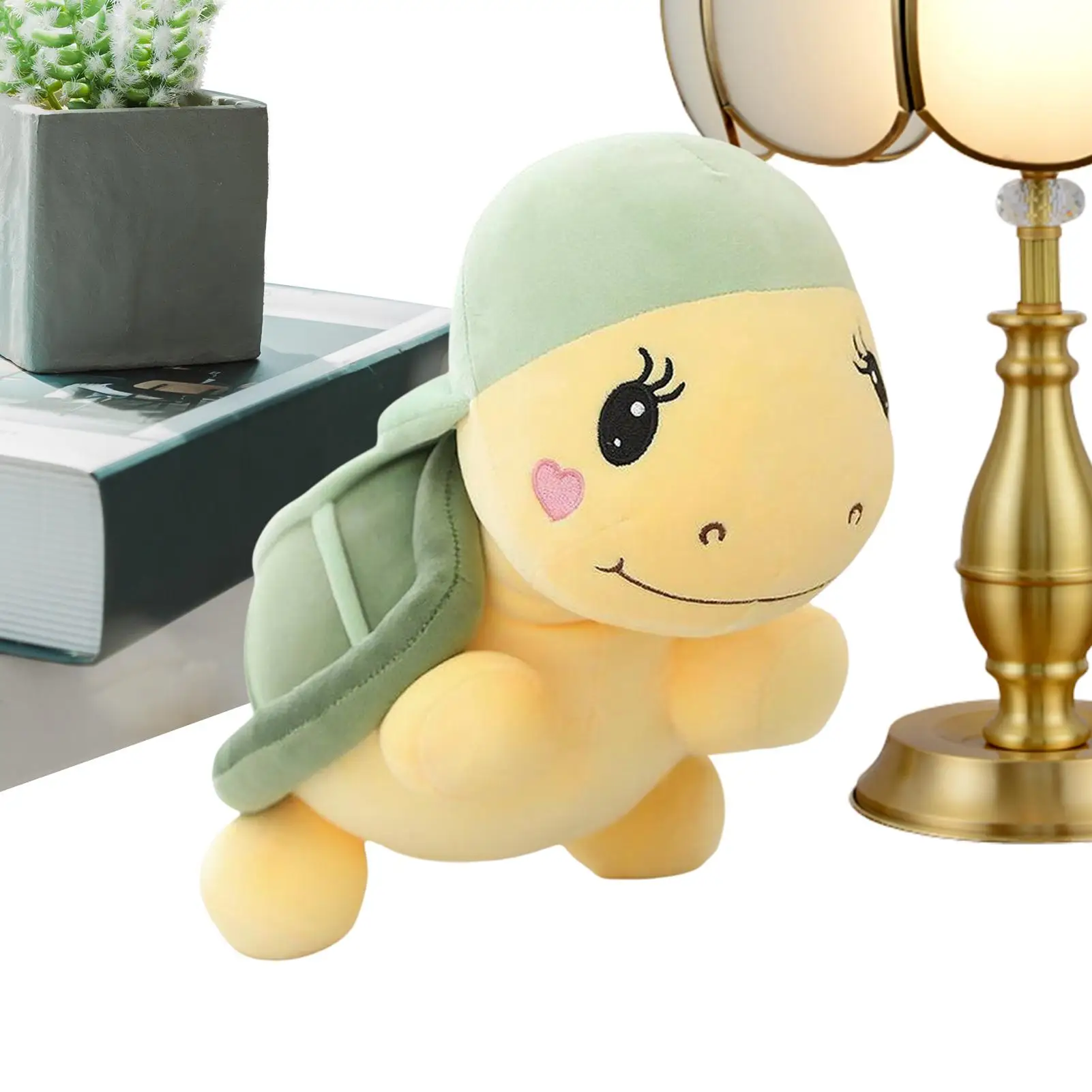 Stuffed Turtle Plush Toy Cute Sensory Fidget Stuffed Turtle Animals Soft Doll Companion with Decorative Design for Car Home