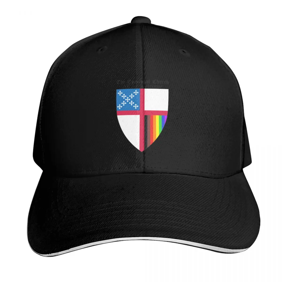 Episcopal Church Shield with 8 Colours Rainbow Pride 2 Baseball Cap Men Women Casual Summer Sport Sun Cap