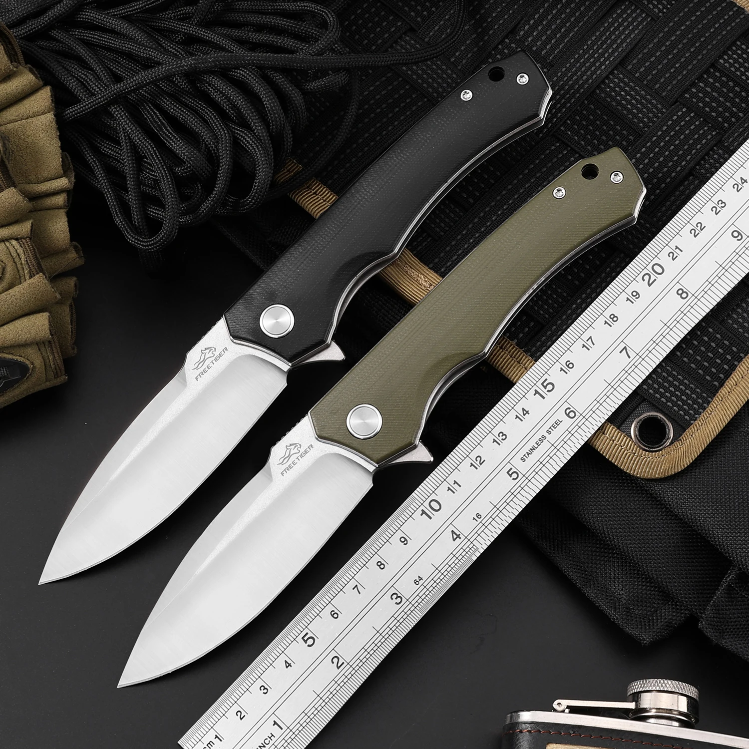 FREETIGER новый складной карманный нож D2 Blade G10 ручка уличные ножи EDC для кемпинга, охоты, выживания, тактический инструмент, нож FT91