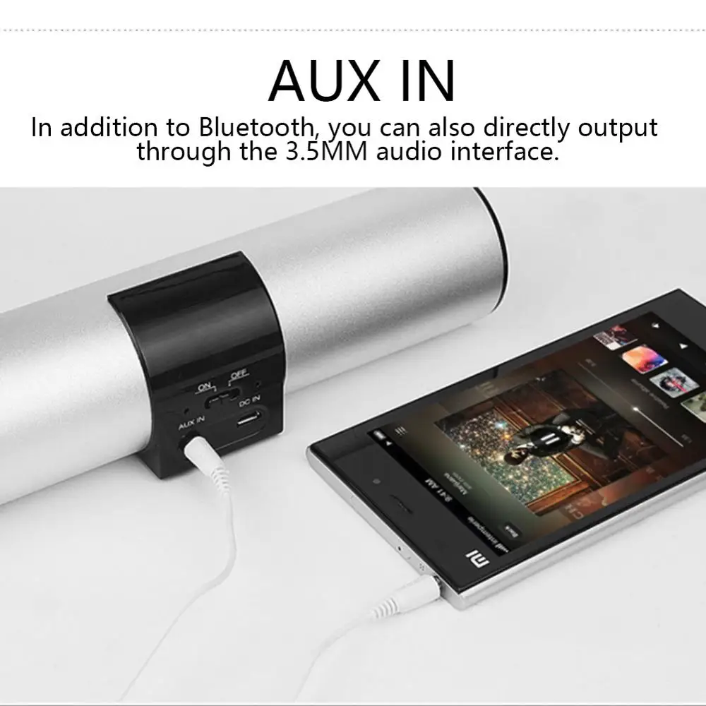 New Phone Tablet Stand Holder with Wireless Bluetooth Speaker Bass Stereo Column Hifi Soundbar Portable Audio Subwoofer for Ipad