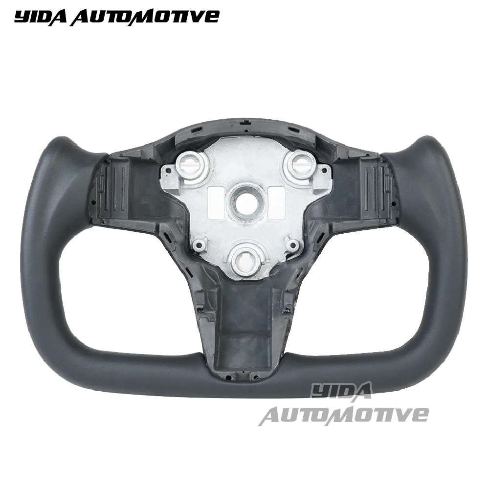 

Custom Car Steering Wheel fit for Heated Tesla Model 3 2016 2021 Yoke Plaid Carbon Fiber Steering Wheel