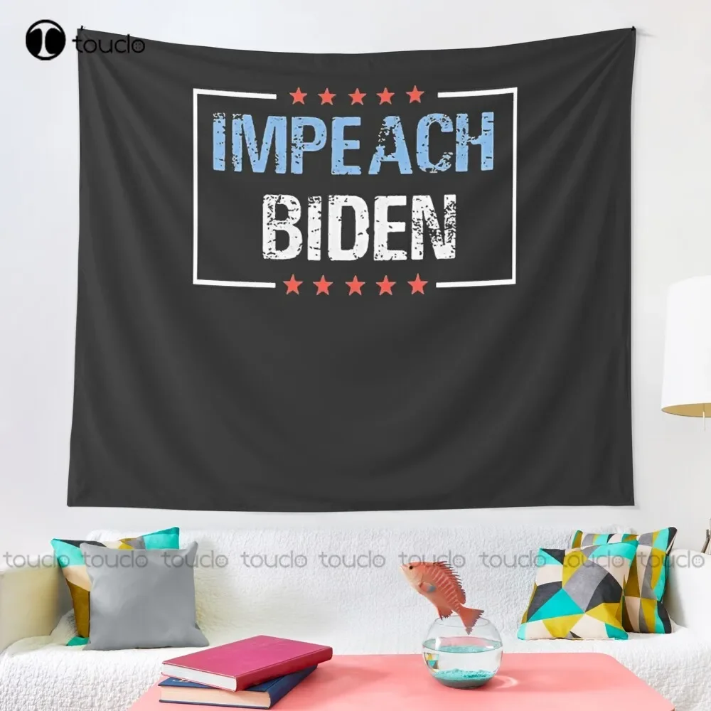 Joe Biden Impeach Biden Classic T-Shirt Tapestry Artist Tapestry Blanket Tapestry Bedroom Bedspread Decoration Background Wall