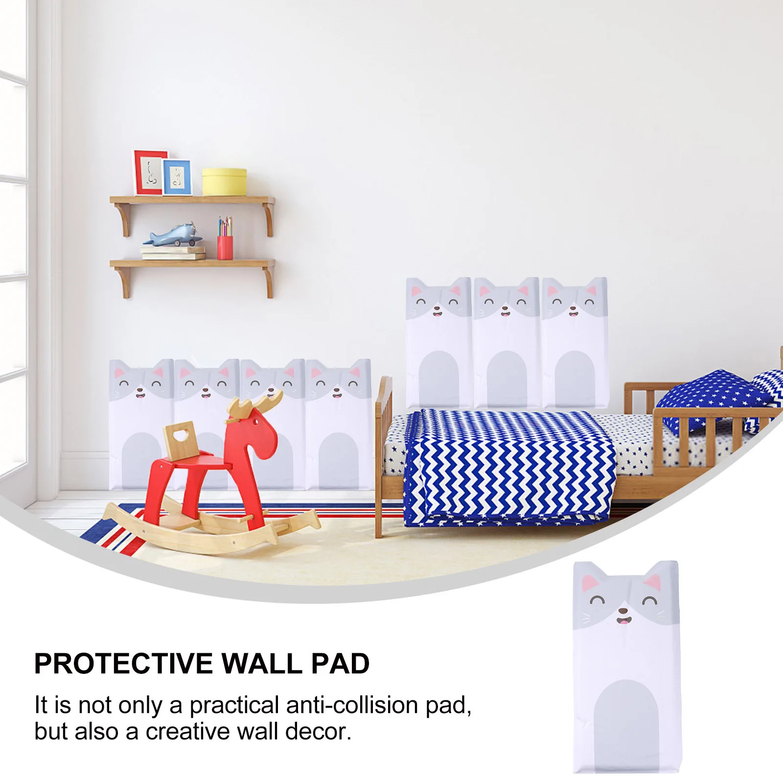 

1Pcs Protective Wall Pad Soft Anti-Collision Design Animal Pattern Kid Room Wall Cushion Baby Safety Buffering