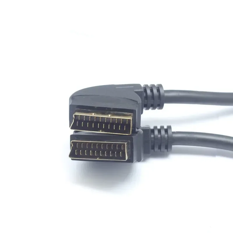 SCART cable 1.5M SCART male to male audio and video cable TV cable broom head cable with a length of 1.5m and a diameter of 11mm