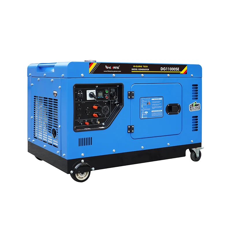240V/380V 50Hz DG11000SE 8kW Static Diesel Generator Low Noise Inclined Panel 198 Power Single Phase Alternator Dual